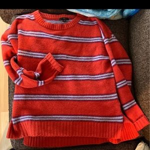 J. Crew striped crewneck sweater